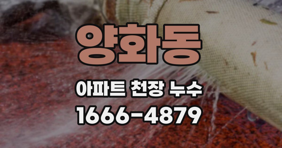 양화동 아파트 천장 누수