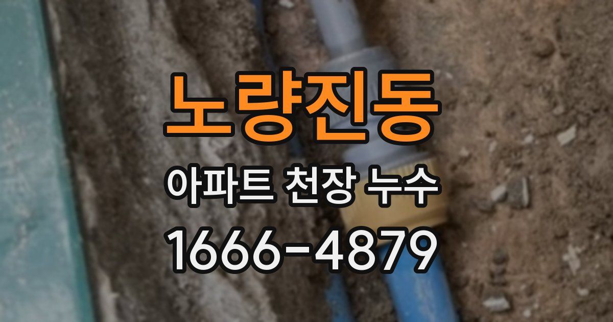 노량진동 아파트 천장 누수