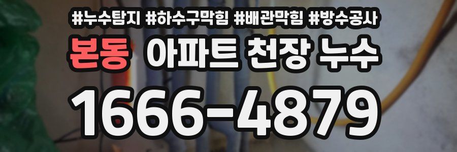 본동 아파트 천장 누수