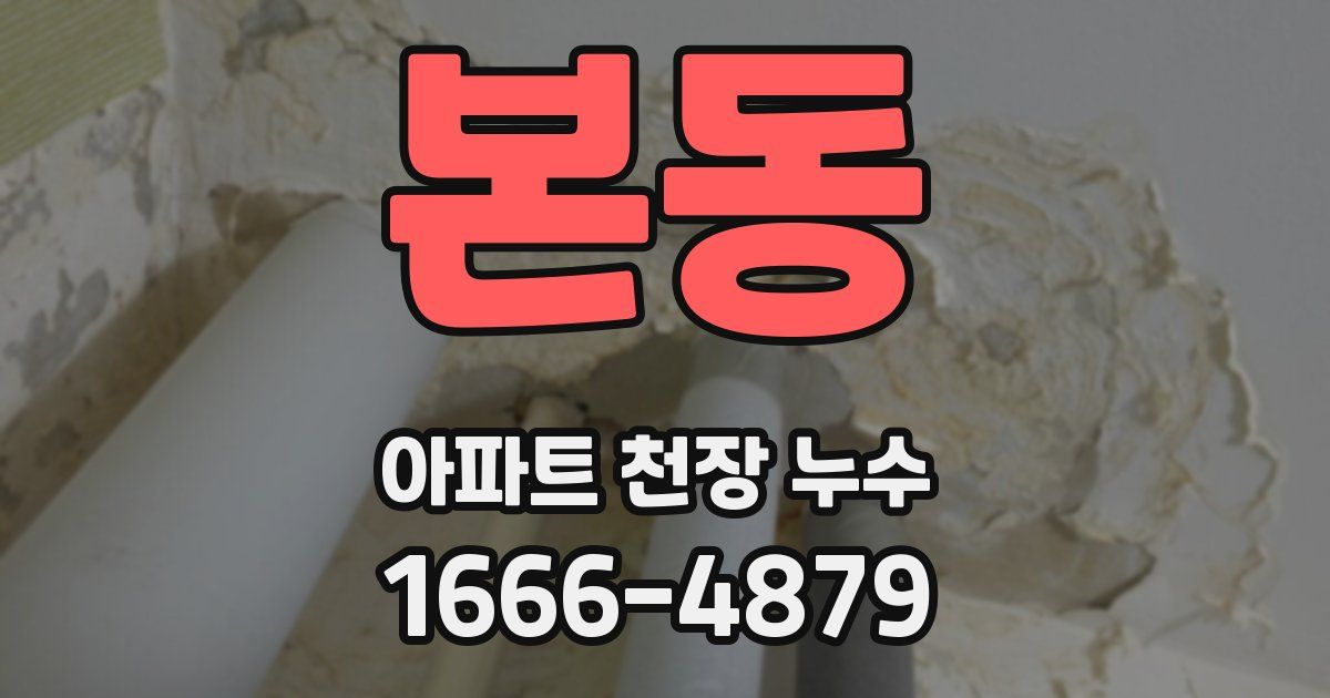 본동 아파트 천장 누수
