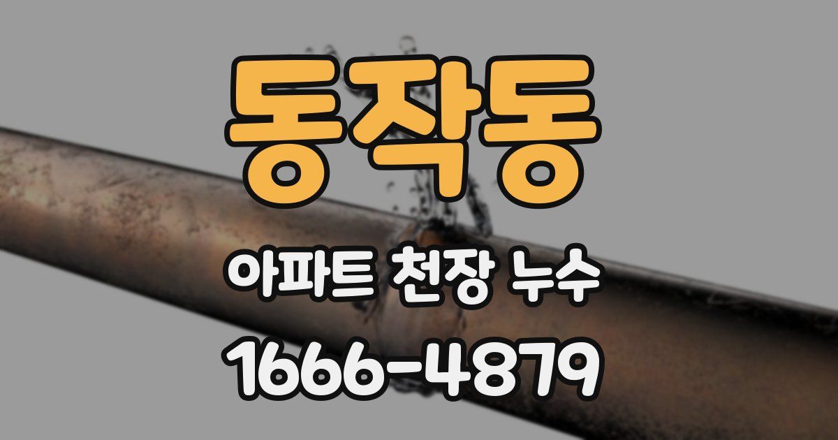 동작동 아파트 천장 누수