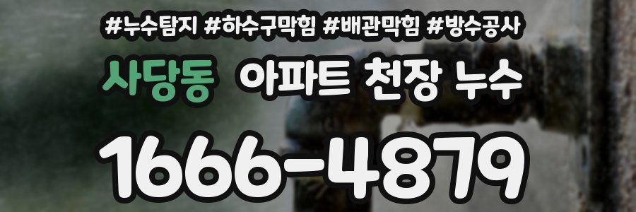 사당동 아파트 천장 누수