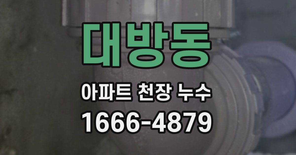대방동 아파트 천장 누수