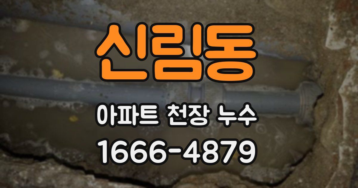 신림동 아파트 천장 누수