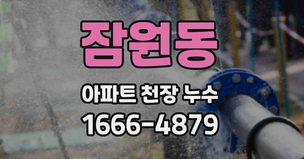 잠원동 아파트 천장 누수