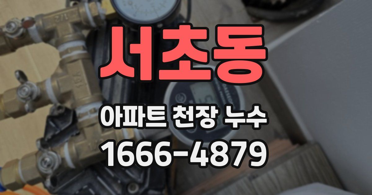 서초동 아파트 천장 누수