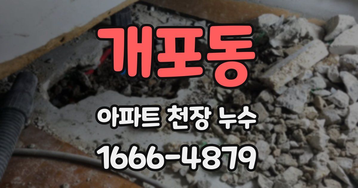 개포동 아파트 천장 누수