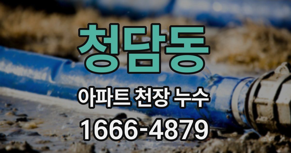 청담동 아파트 천장 누수