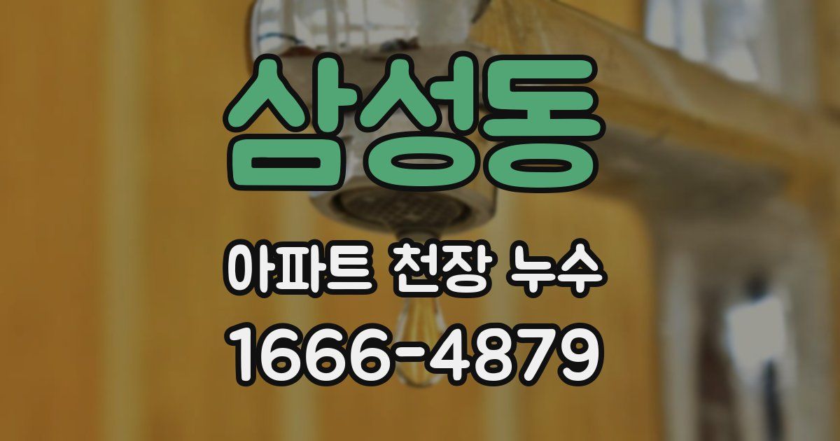 삼성동 아파트 천장 누수