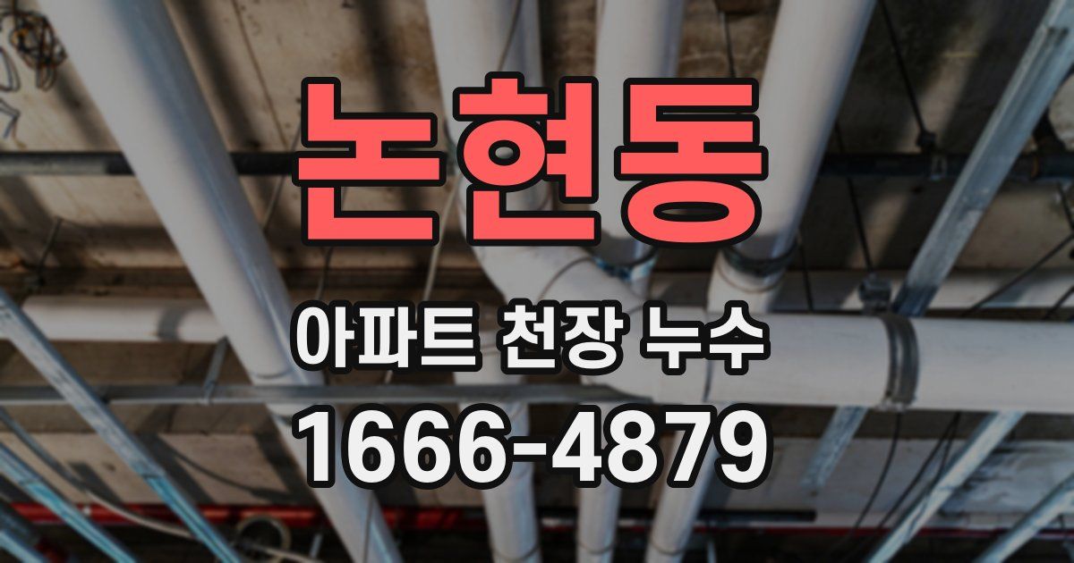 논현동 아파트 천장 누수