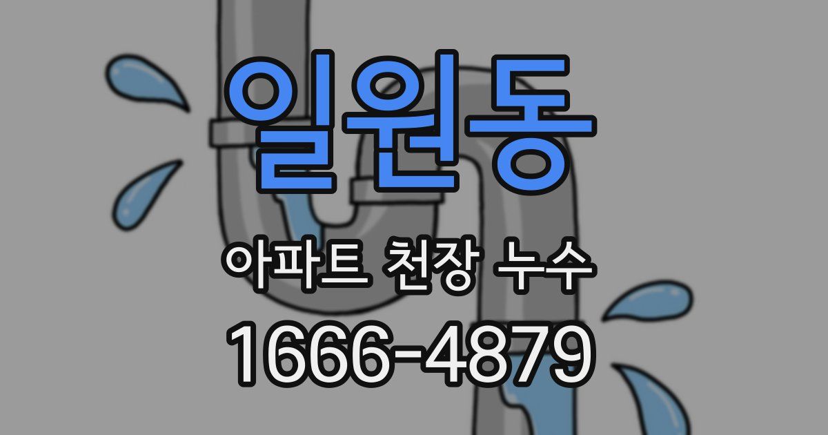 일원동 아파트 천장 누수