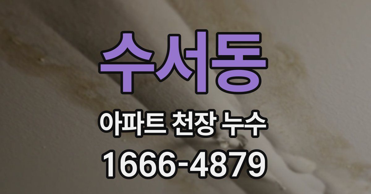 수서동 아파트 천장 누수