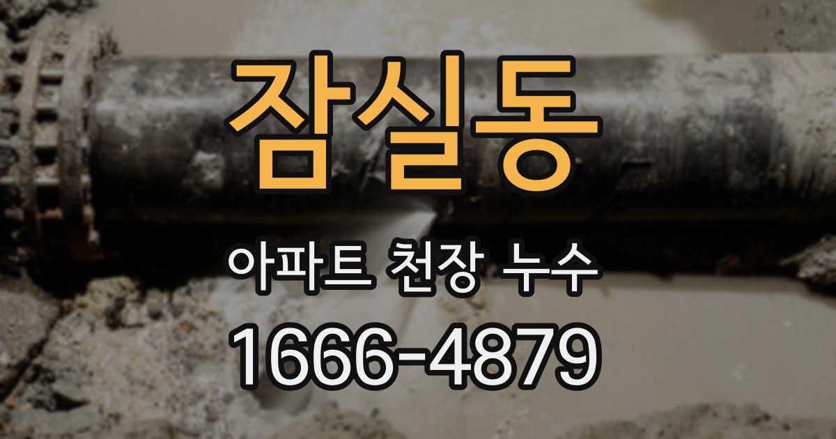 잠실동 아파트 천장 누수