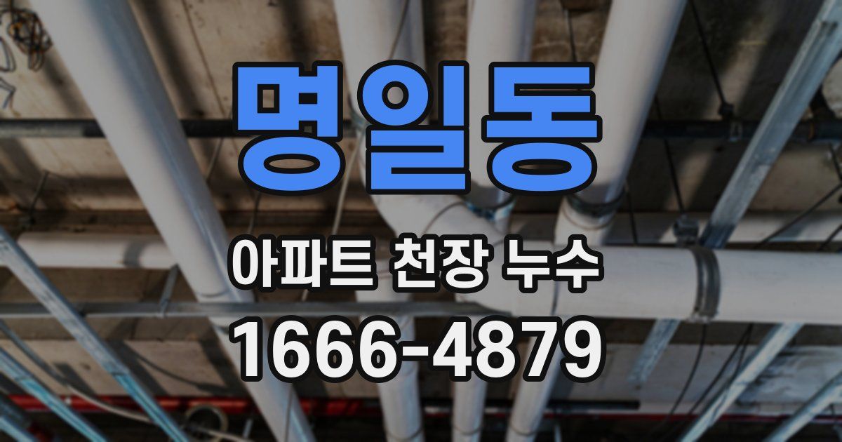 명일동 아파트 천장 누수