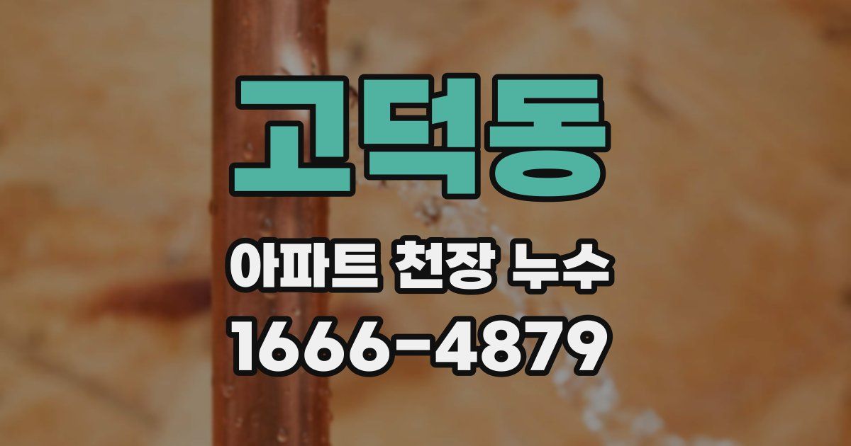 고덕동 아파트 천장 누수