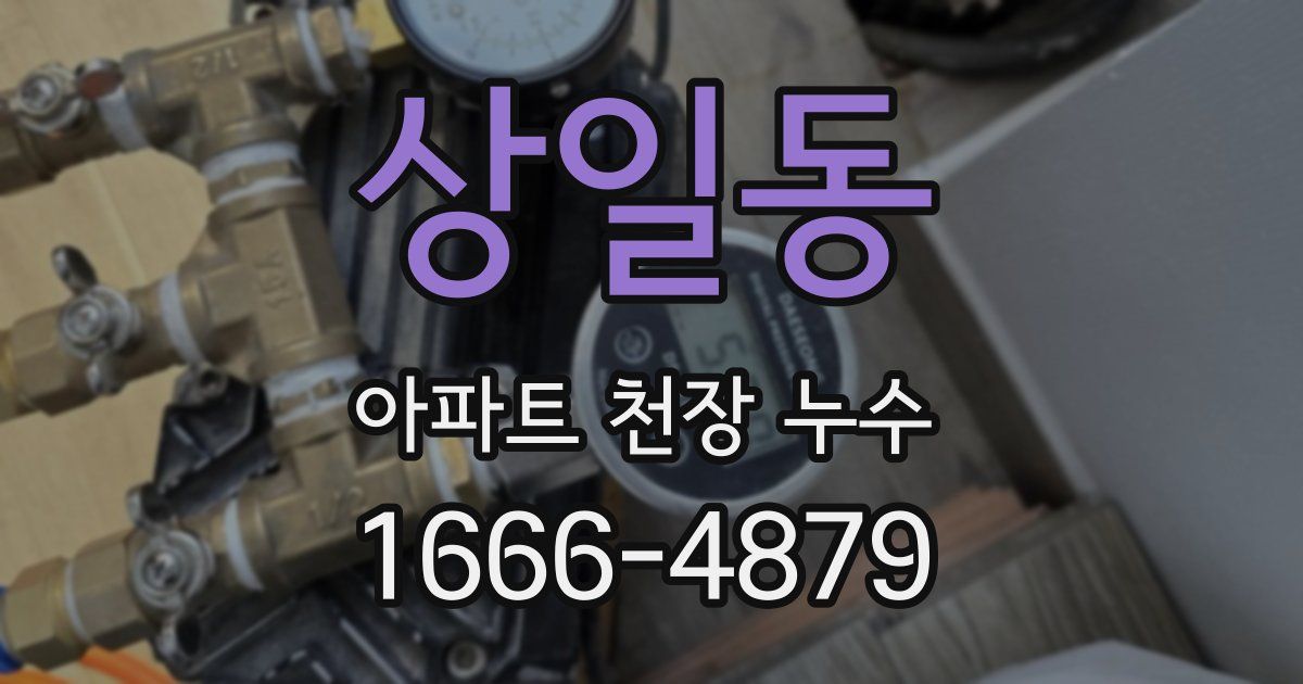 상일동 아파트 천장 누수