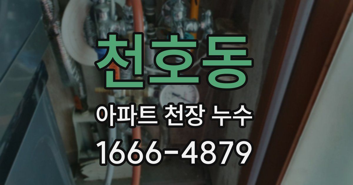 천호동 아파트 천장 누수