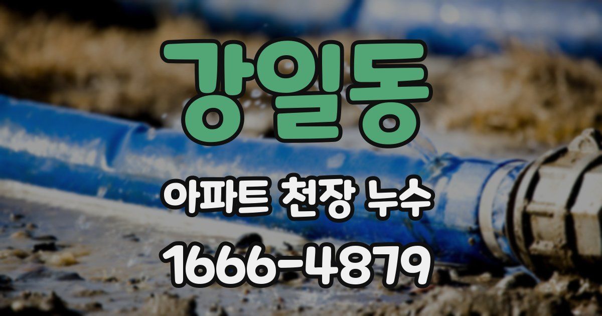 강일동 아파트 천장 누수