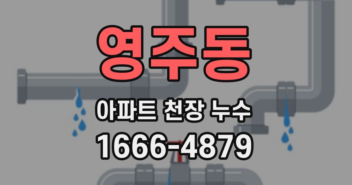영주동 아파트 천장 누수