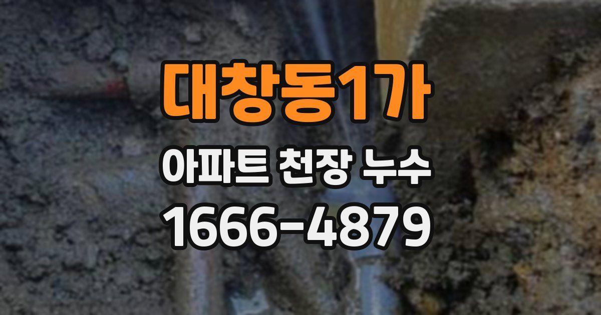 대창동1가 아파트 천장 누수
