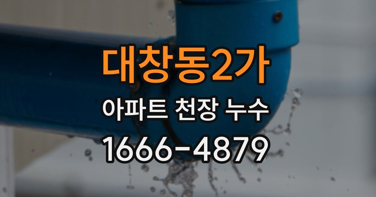 대창동2가 아파트 천장 누수
