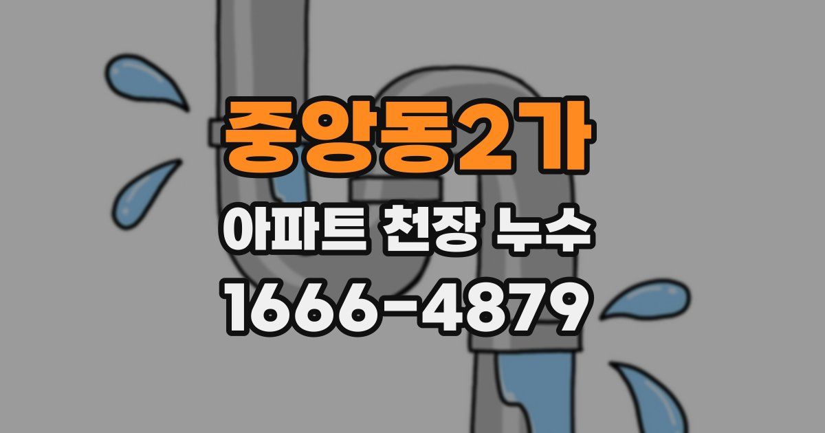 중앙동2가 아파트 천장 누수
