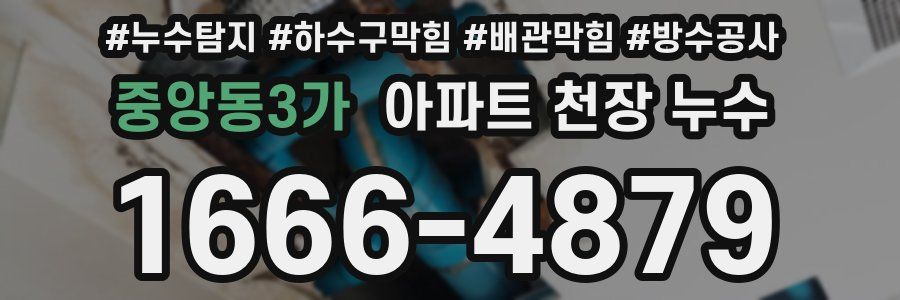 중앙동3가 아파트 천장 누수