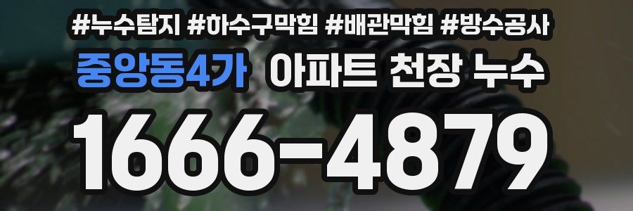 중앙동4가 아파트 천장 누수