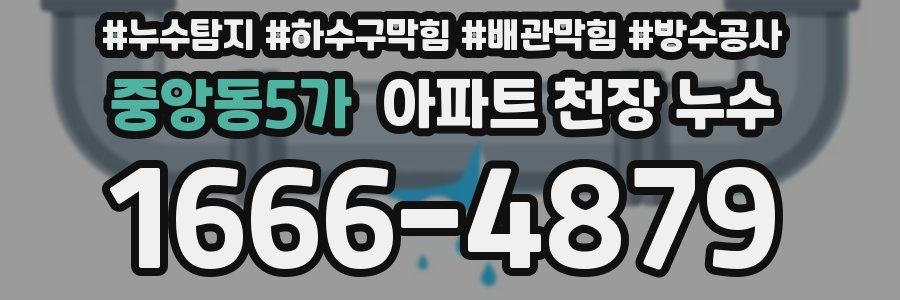 중앙동5가 아파트 천장 누수