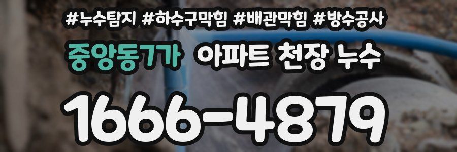 중앙동7가 아파트 천장 누수