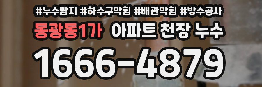 동광동1가 아파트 천장 누수