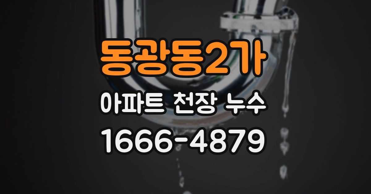 동광동2가 아파트 천장 누수