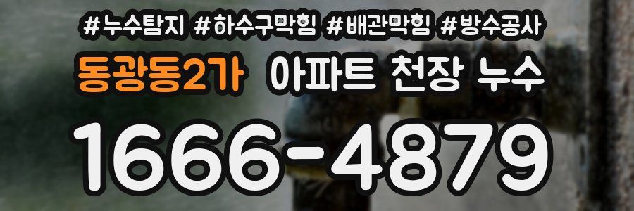 동광동2가 아파트 천장 누수