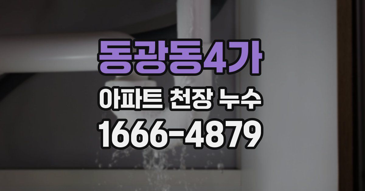 동광동4가 아파트 천장 누수