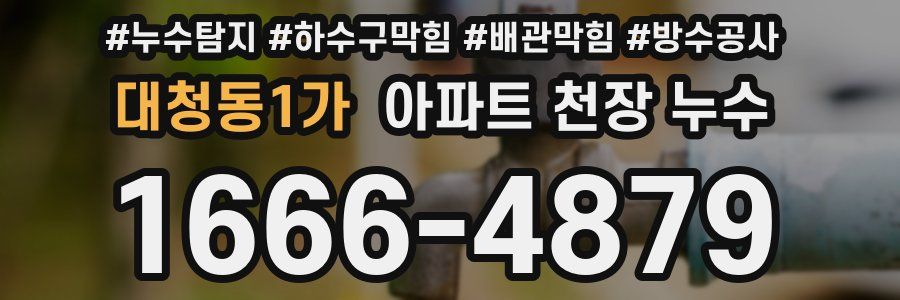 대청동1가 아파트 천장 누수