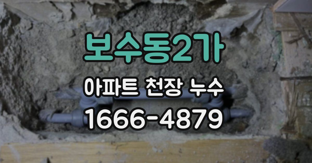 보수동2가 아파트 천장 누수