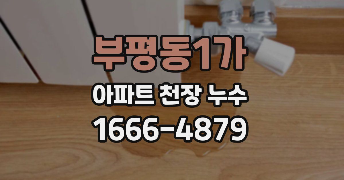 부평동1가 아파트 천장 누수