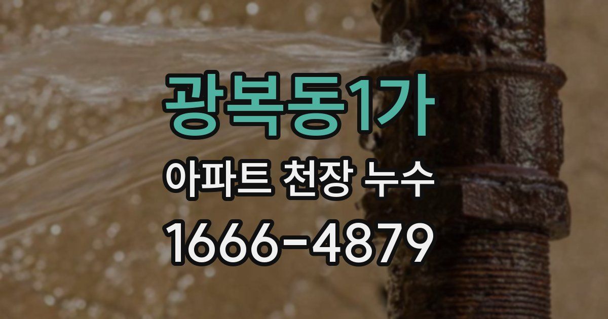 광복동1가 아파트 천장 누수