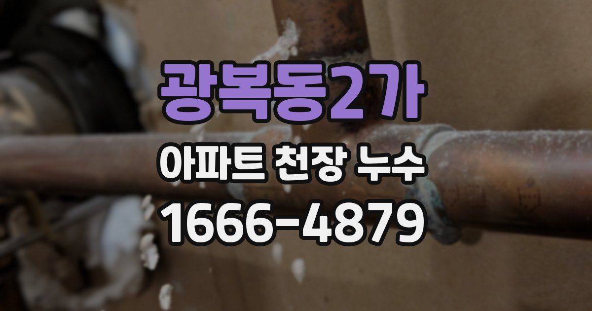 광복동2가 아파트 천장 누수
