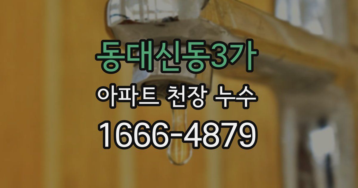 동대신동3가 아파트 천장 누수