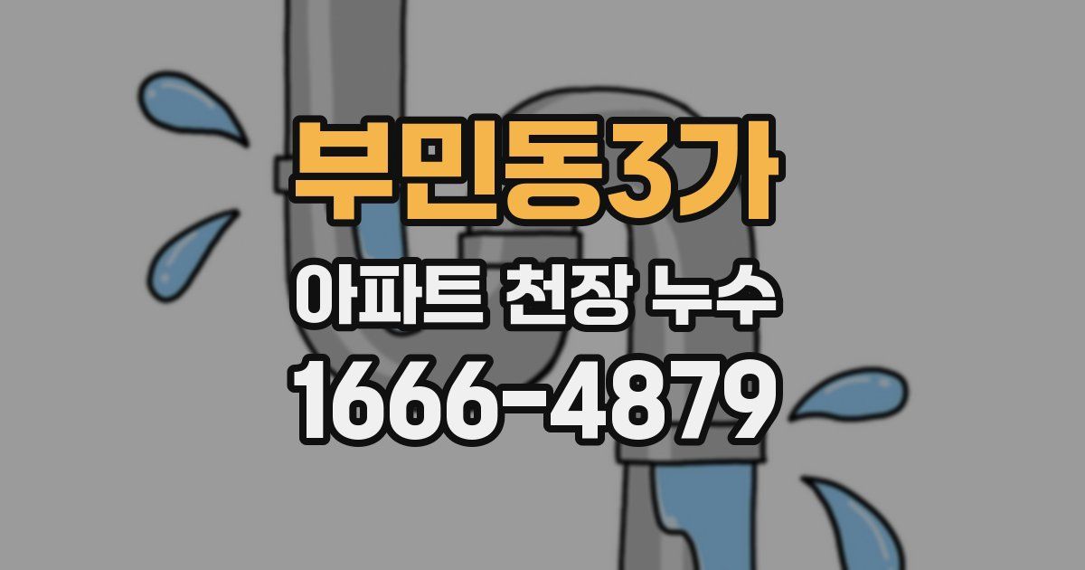 부민동3가 아파트 천장 누수