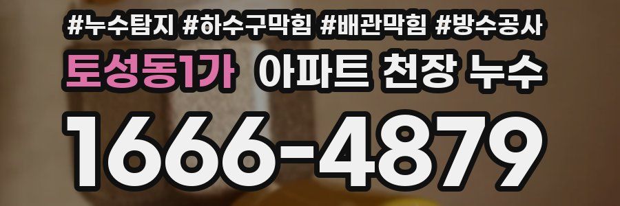 토성동1가 아파트 천장 누수