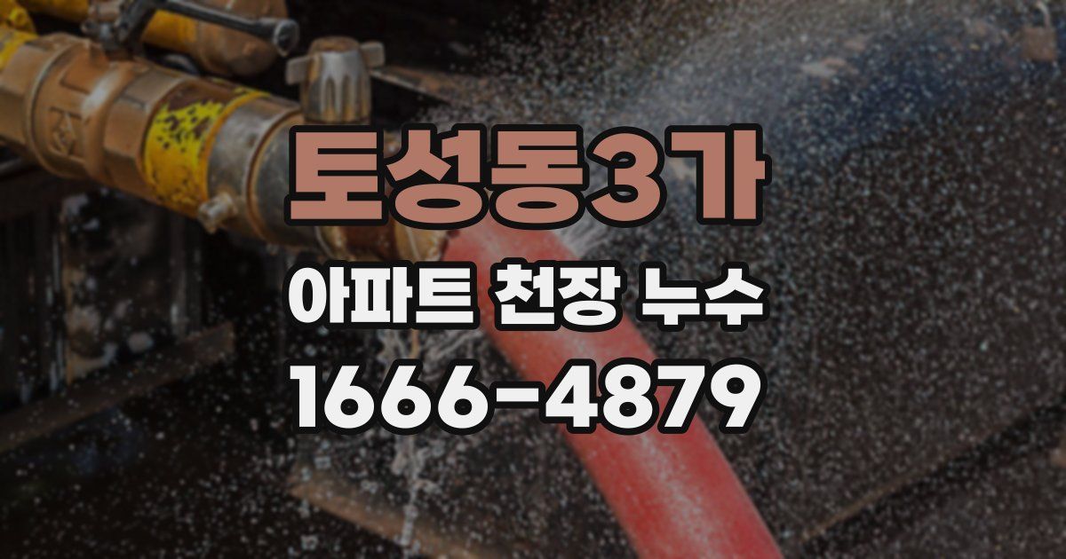 토성동3가 아파트 천장 누수