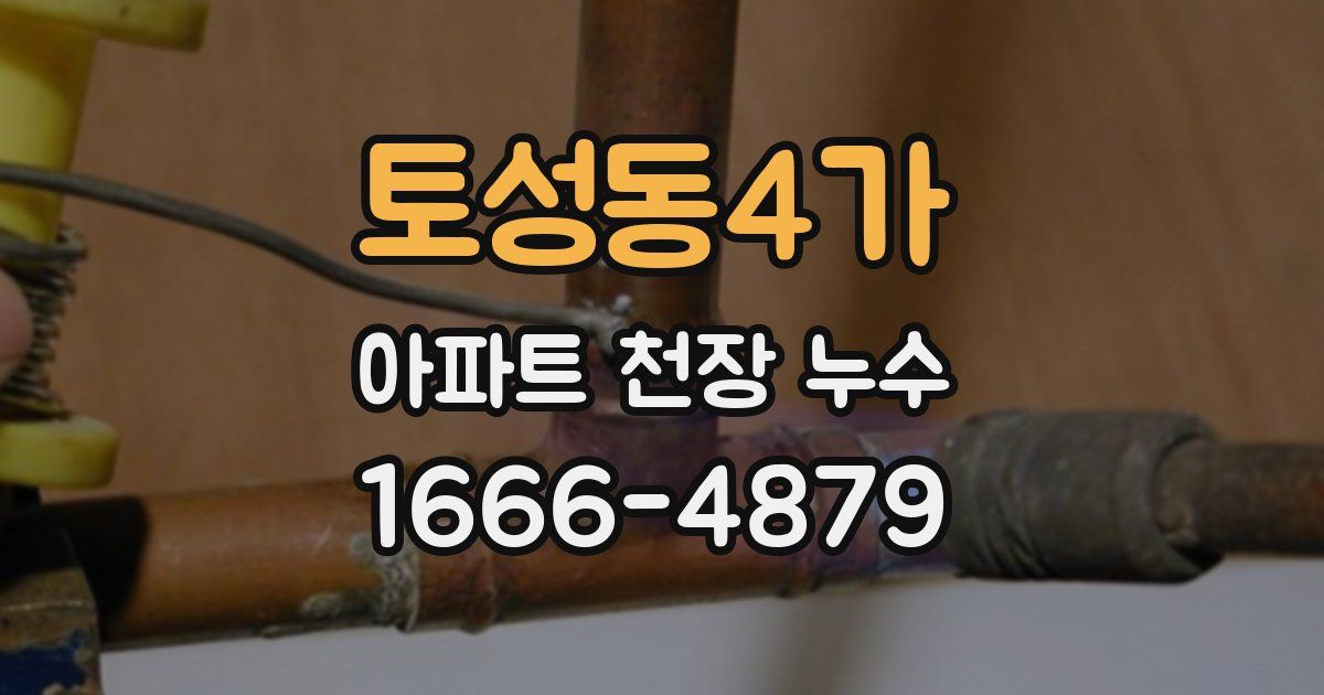 토성동4가 아파트 천장 누수