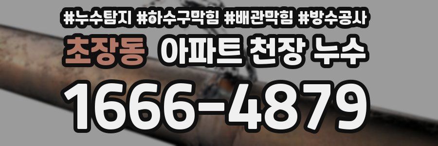 초장동 아파트 천장 누수
