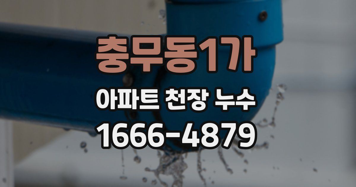 충무동1가 아파트 천장 누수