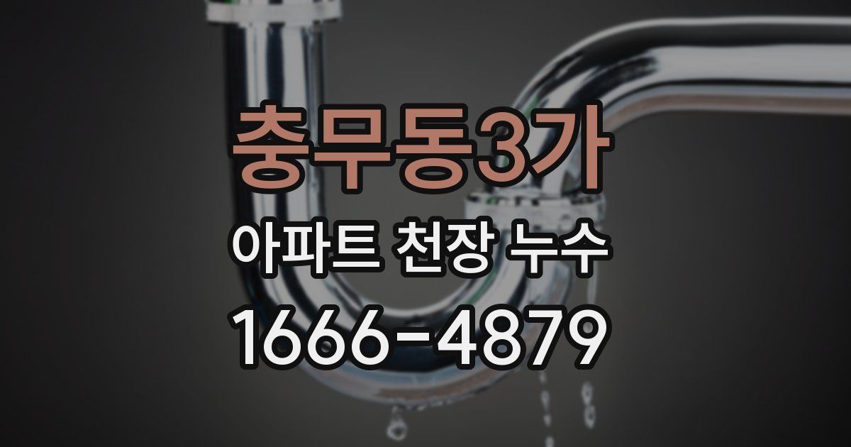 충무동3가 아파트 천장 누수