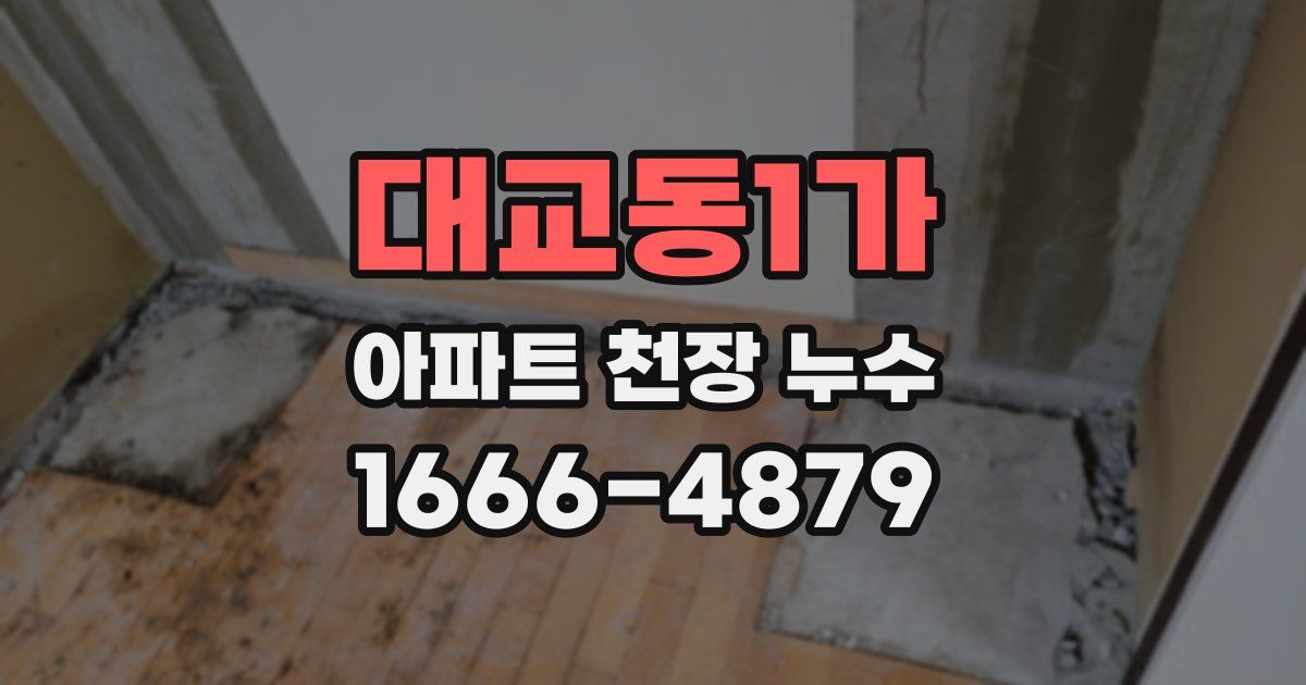 대교동1가 아파트 천장 누수