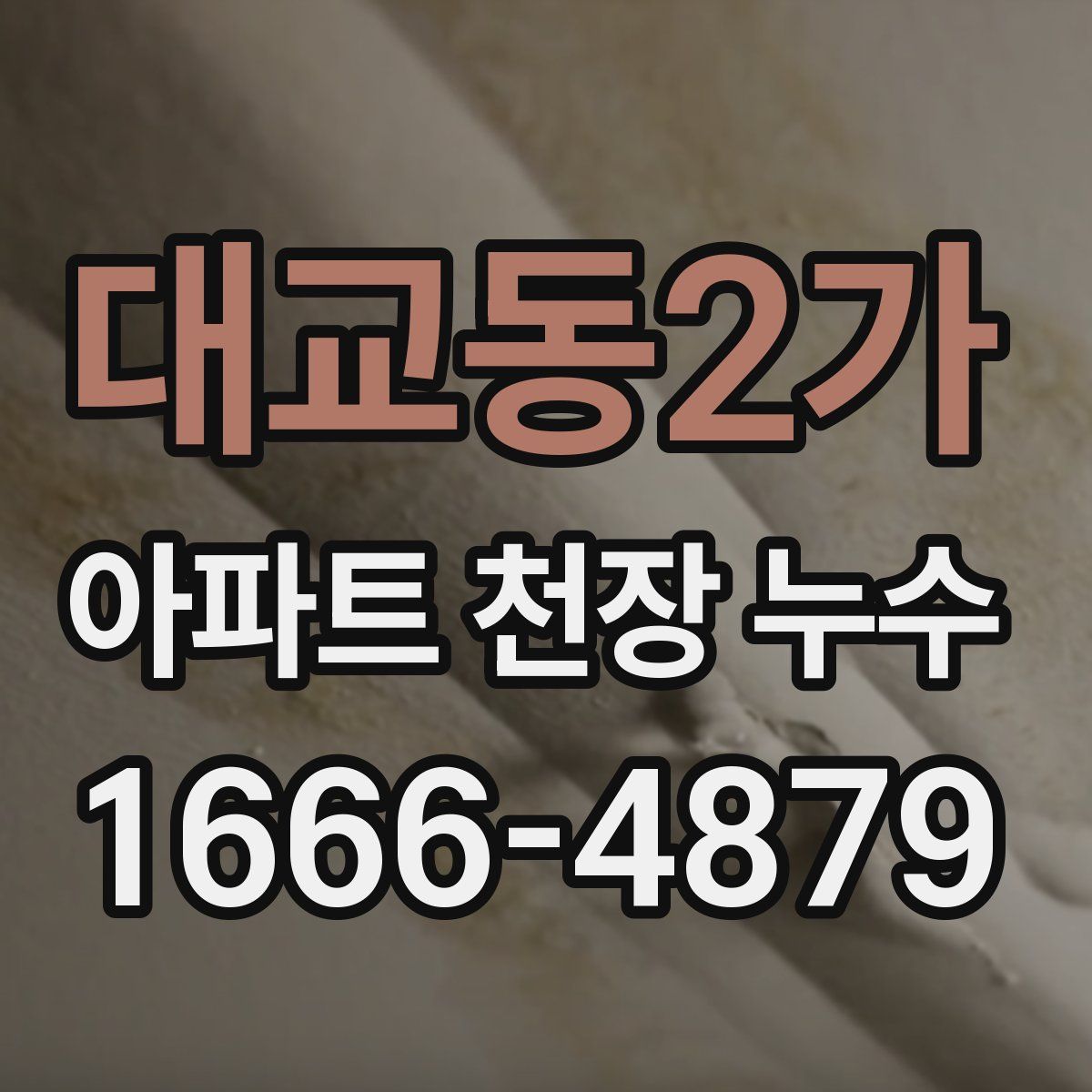 대교동2가 아파트 천장 누수