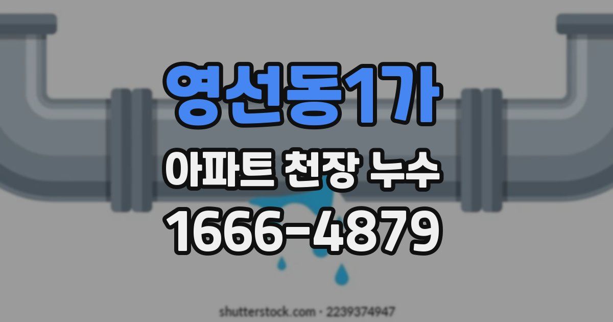 영선동1가 아파트 천장 누수